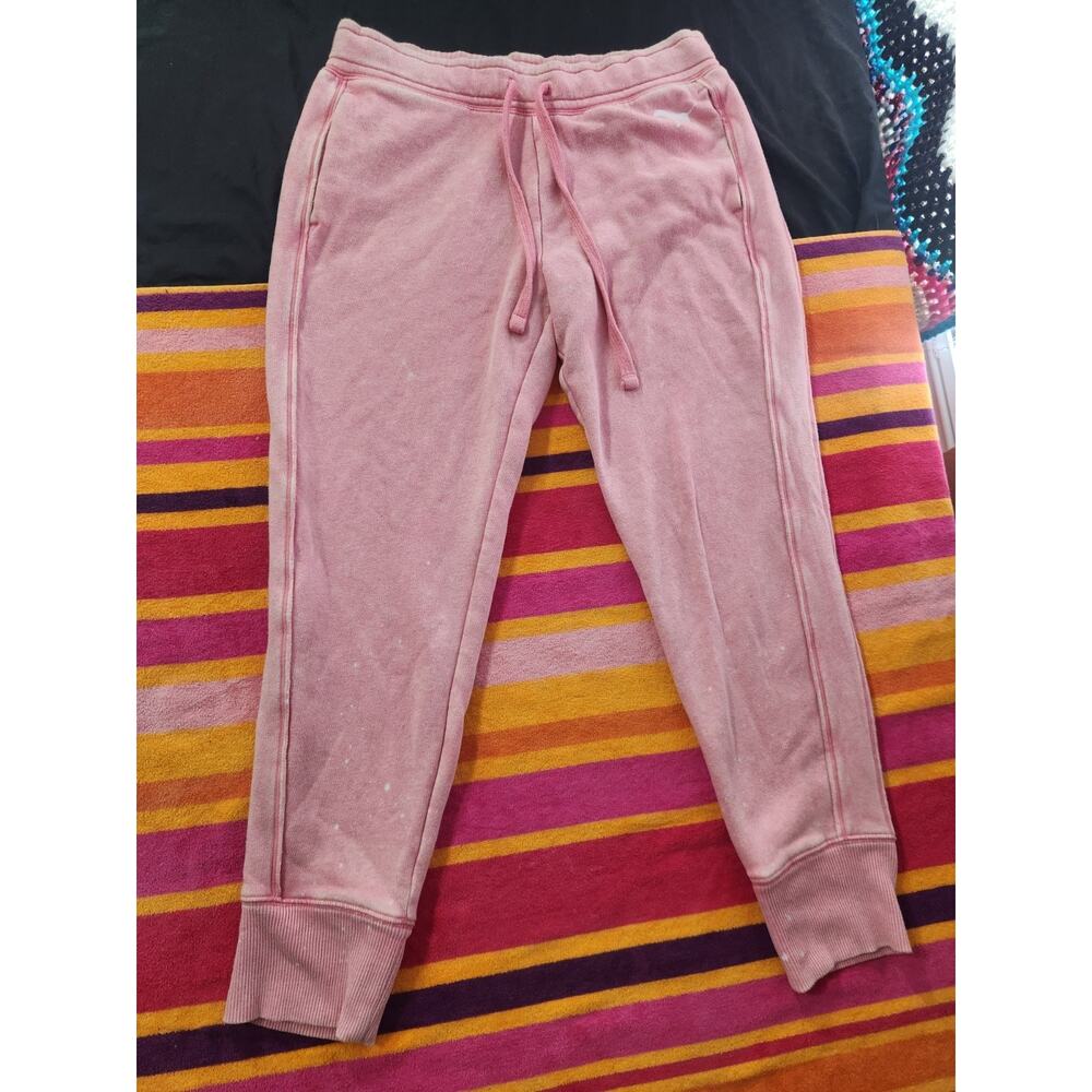 PINK Victoria's Secret Jogger Sweatpants Pink Logo Drawstring Pockets Women M
